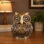Large Brass Owl Statue | Bold Decorative Wisdom Bird Sculpture | Vastu Wealth Showpiece