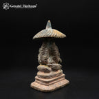 Ganesh Idol with Umbrella Canopy | Rare Vintage Ganesha Statue | Hindu Temple Deity Sculpture | Indian Antique Brass Figurine