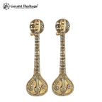 Brass Sitar Door Handle Pair – Handcrafted Pulls | Gayatri Heritage