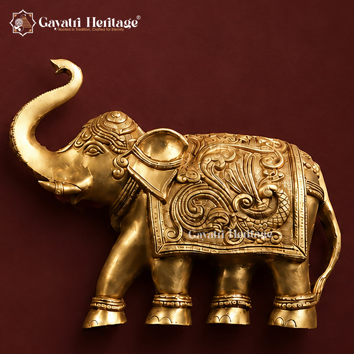 Wall Hanging Elephant Pair – view 2 of 3
