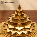 Brass Shree Yantra for Lakshmi Pooja, Sacred Sri Chakra for Home Temple Hindu Spiritual Decor