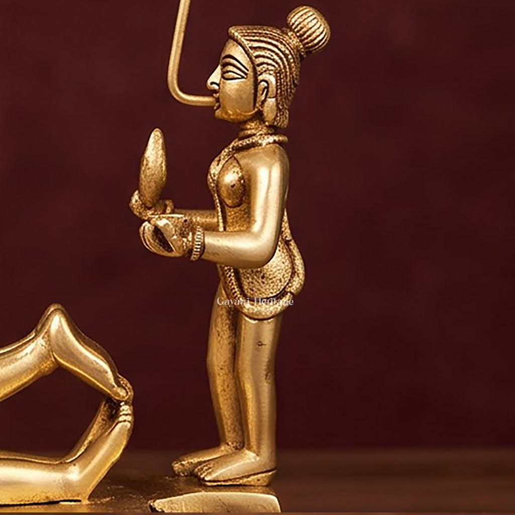 Brass Chinnamasta Idol | Hindu Mahavidya Goddess Statue | Handmade Tantric Deity Sculpture