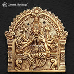 Brass Ashtalakshmi Wall Plaques Set of 8 | Goddess Lakshmi Wall Hanging | Antique Gold Pooja Room Temple Decor