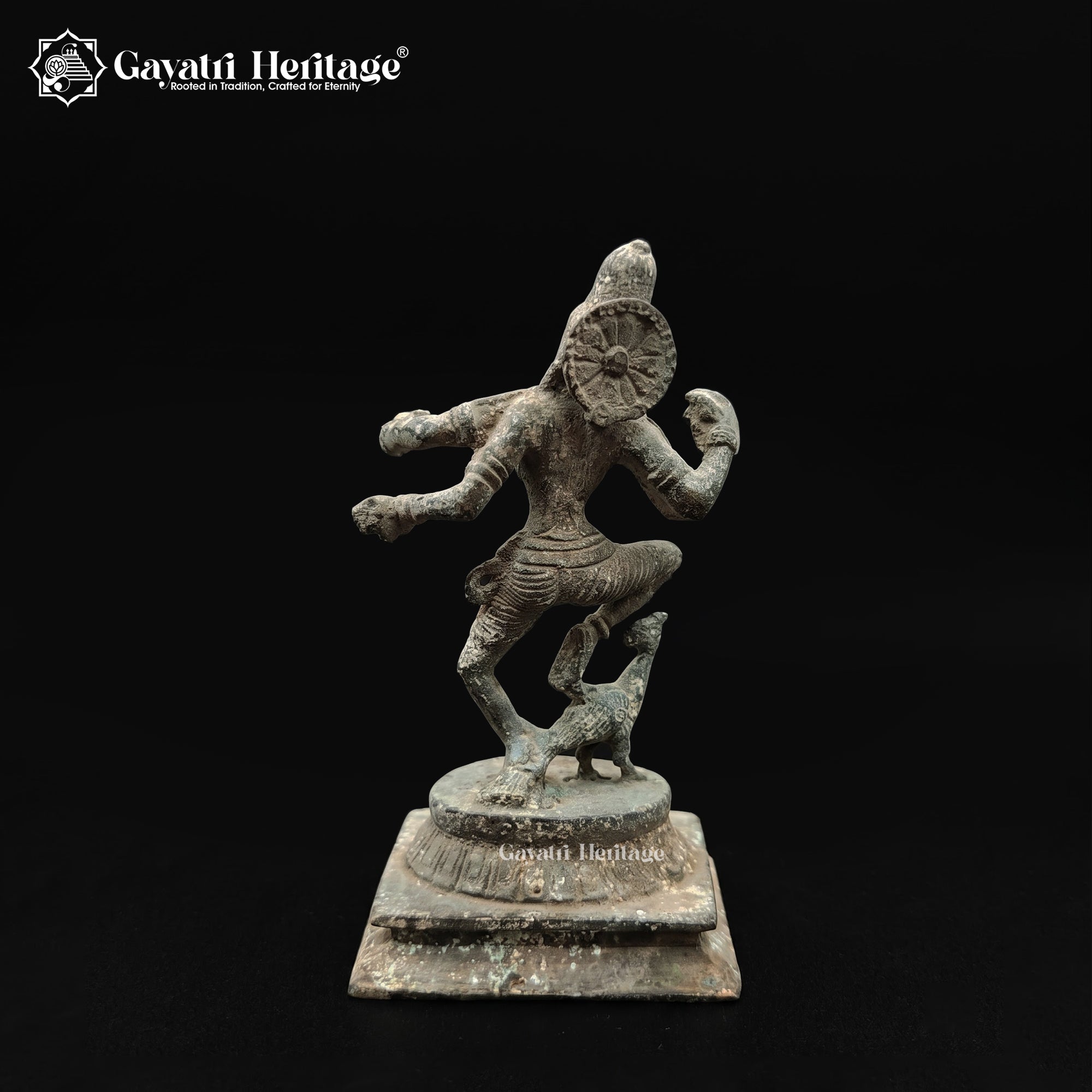 Rare Antique Brass Lord Murugan Statue | One-of-a-Kind Vintage South Indian Temple Deity Idol