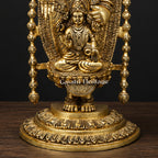 Brass Tirupati Balaji Venkateswara Swami with Lakshmi Idol | 34.5 Inch Handcrafted Brass Statue |