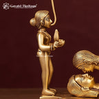 Brass Chinnamasta Idol | Hindu Mahavidya Goddess Statue | Handmade Tantric Deity Sculpture