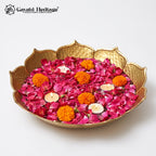 Gold Lotus Urli Bowl – Floating Flower Candle Centerpiece | Gayatri Heritage