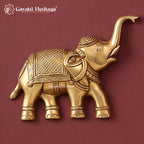 Brass Gaja Lakshmi Wall Hanging with Elephants | Lakshmi Wall Decor for Pooja Room