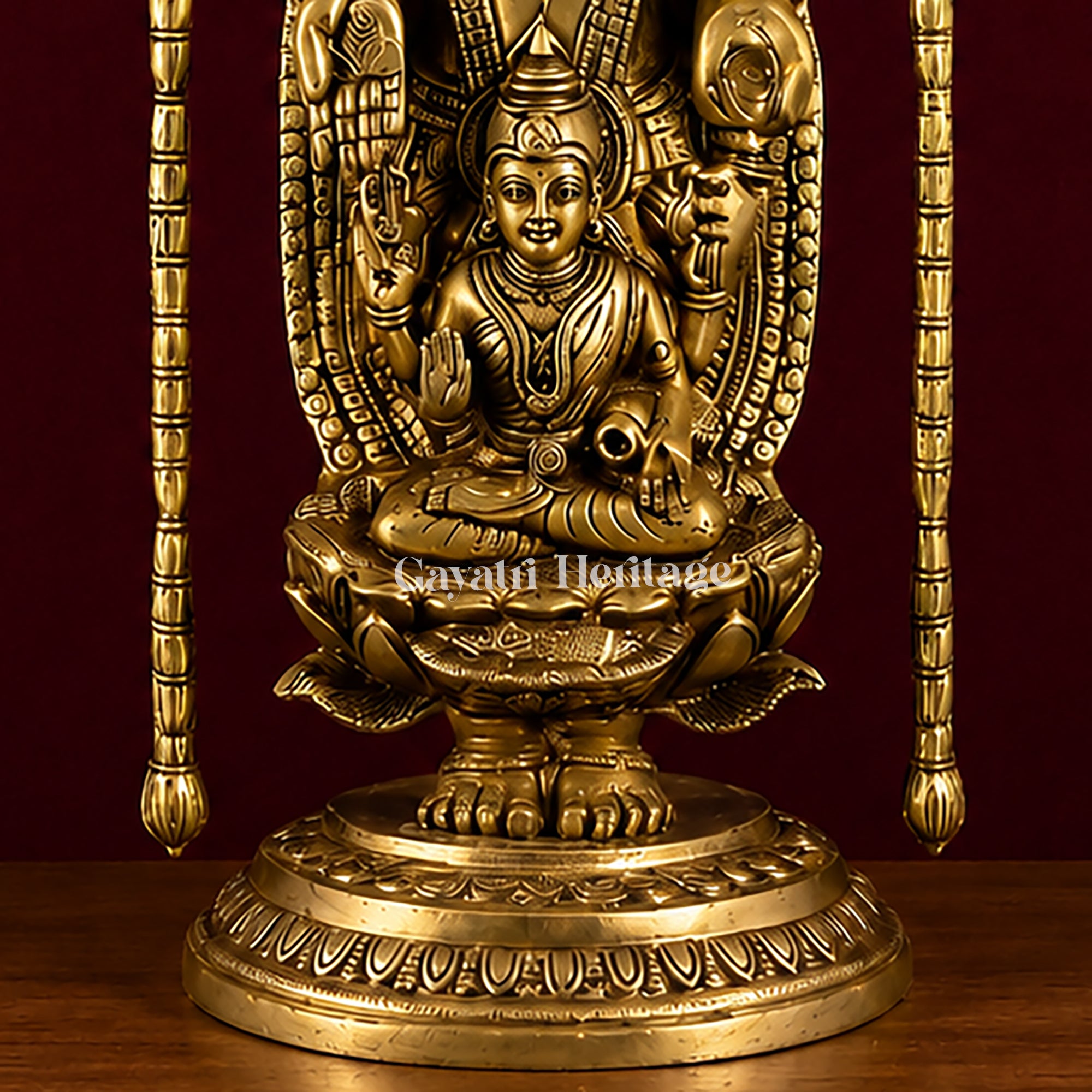 Superfine Brass Tirupati Balaji Idol with Lakshmi | 20 Inch Venkateswara Swami Statue | Handcrafted Brass Idol for Home Temple & Pooja Decor