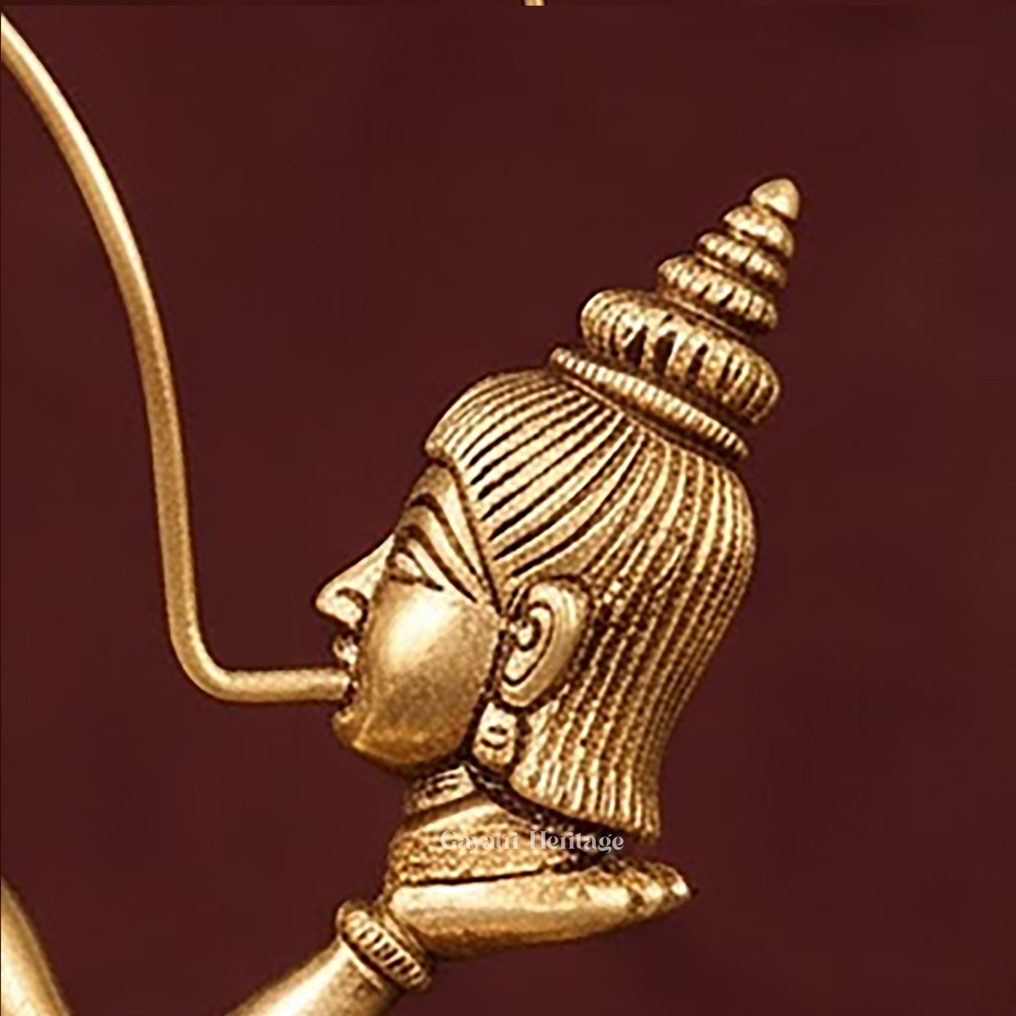 Brass Chinnamasta Idol | Hindu Mahavidya Goddess Statue | Handmade Tantric Deity Sculpture