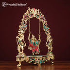Brass Radha Krishna Jhula – view 3 of 4