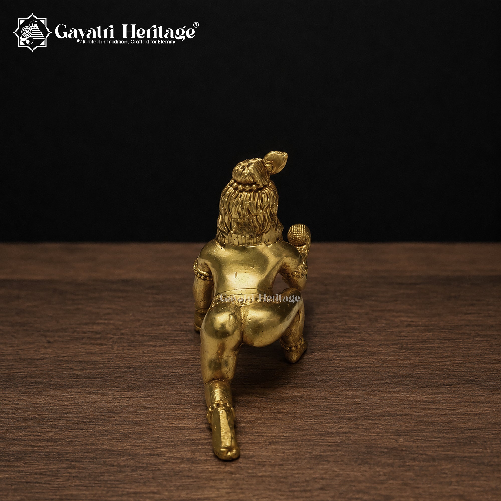 Small Brass Laddu Gopal Idol | Handcrafted Bal Krishna Murti | Krishna Ji Statue | Home Temple Pooja Decor