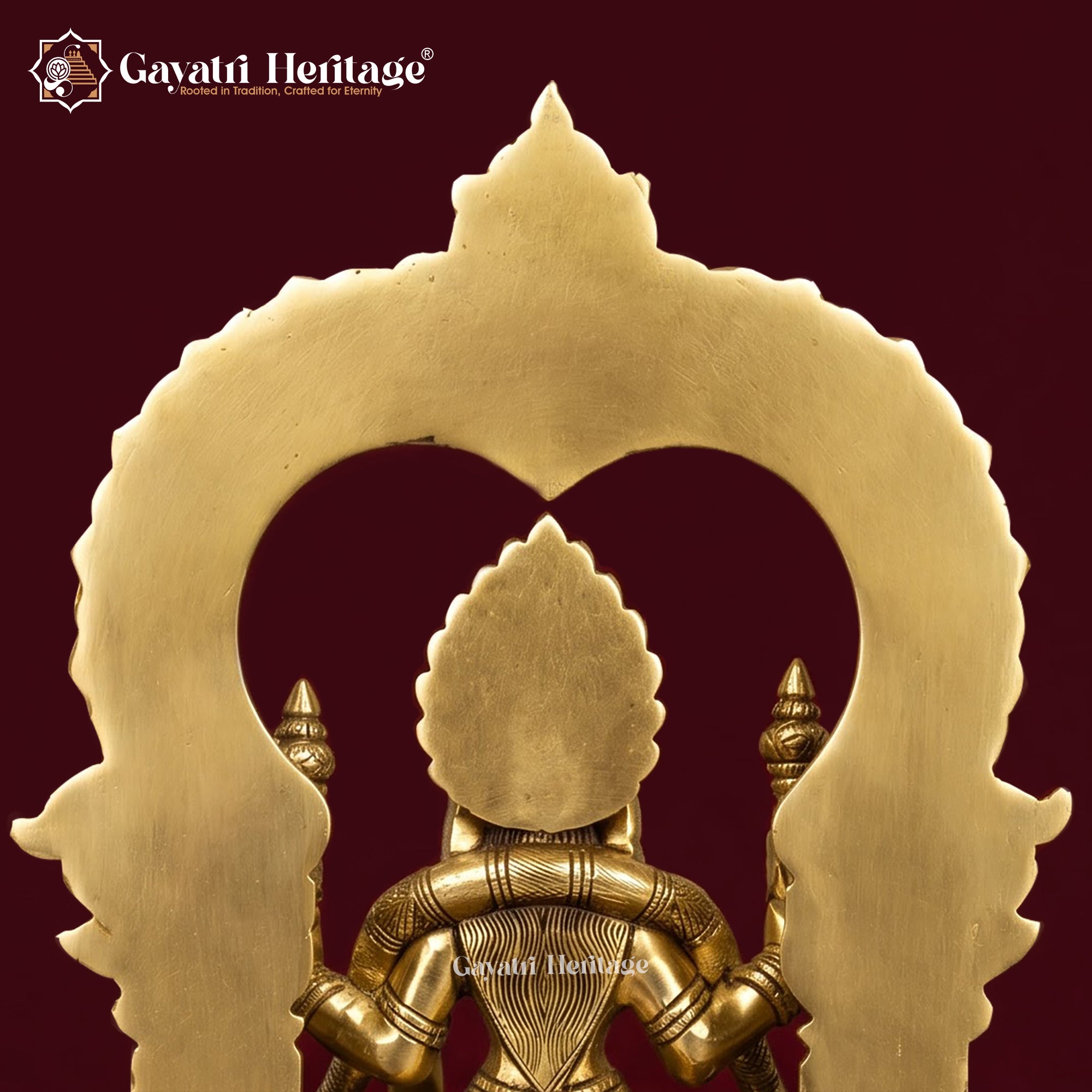 Brass Padmavathi Thayar Idol with Prabhavali Arch | Antique Gold Goddess Lakshmi Statue | South Indian Temple Decor