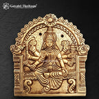 Brass Ashtalakshmi Wall Plaques Set of 8 | Goddess Lakshmi Wall Hanging | Antique Gold Pooja Room Temple Decor