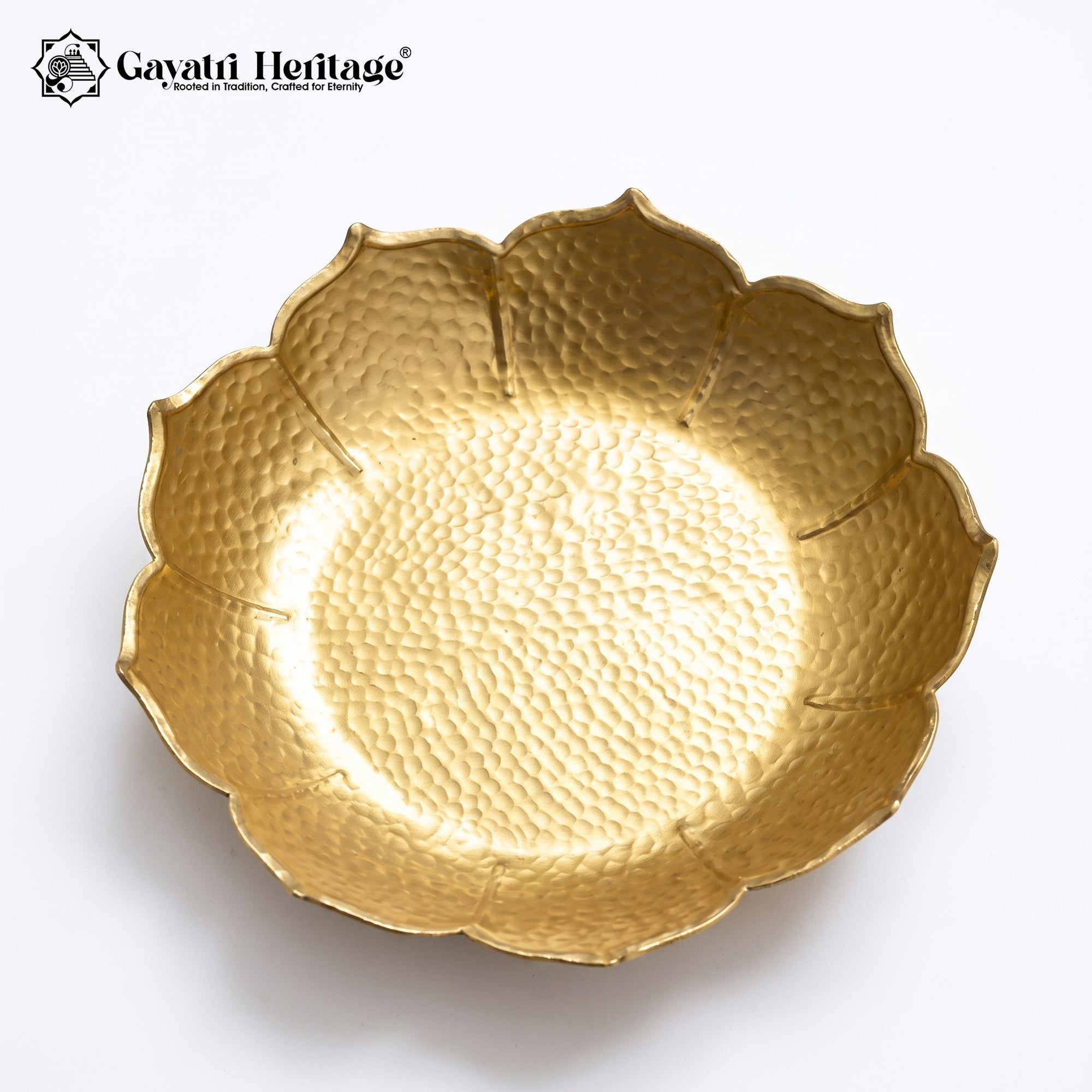 Gold Lotus Urli Bowl – Floating Flower Candle Centerpiece | Gayatri Heritage