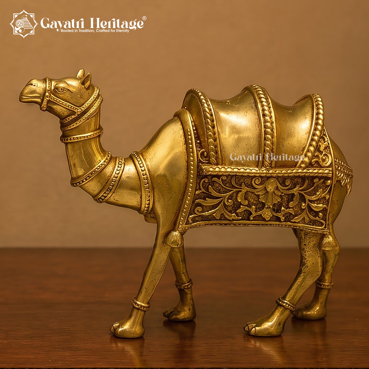 Brass Camel Statues Set | Vintage Desert Animal Decor | Handcrafted Indian Brass Art | Home & Office Showpiece