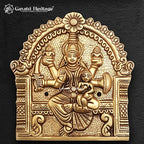 Brass Ashtalakshmi Wall Plaques Set of 8 | Goddess Lakshmi Wall Hanging | Antique Gold Pooja Room Temple Decor