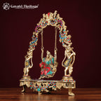 Brass Radha Krishna Jhula – view 2 of 4