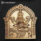 Brass Ashtalakshmi Wall Plaques Set of 8 | Goddess Lakshmi Wall Hanging | Antique Gold Pooja Room Temple Decor