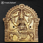 Brass Ashtalakshmi Wall Plaques Set of 8 | Goddess Lakshmi Wall Hanging | Antique Gold Pooja Room Temple Decor