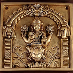 Brass Vishnu Dashavatar Wall Hanging Plate | Handcrafted Engraved Round Brass Wall Decor