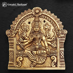 Brass Ashtalakshmi Wall Plaques Set of 8 | Goddess Lakshmi Wall Hanging | Antique Gold Pooja Room Temple Decor