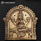 Brass Ashtalakshmi Wall Plaques Set of 8 | Goddess Lakshmi Wall Hanging | Antique Gold Pooja Room Temple Decor