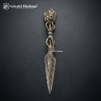 Antique Tibetan Phurba Ritual Dagger | 100+ Year Old Bronze | Wrathful Deity Face | Rare Ceremonial Collectible