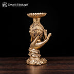 Brass Buddha Candle Stand – Peace & Tranquility | Gayatri Heritage