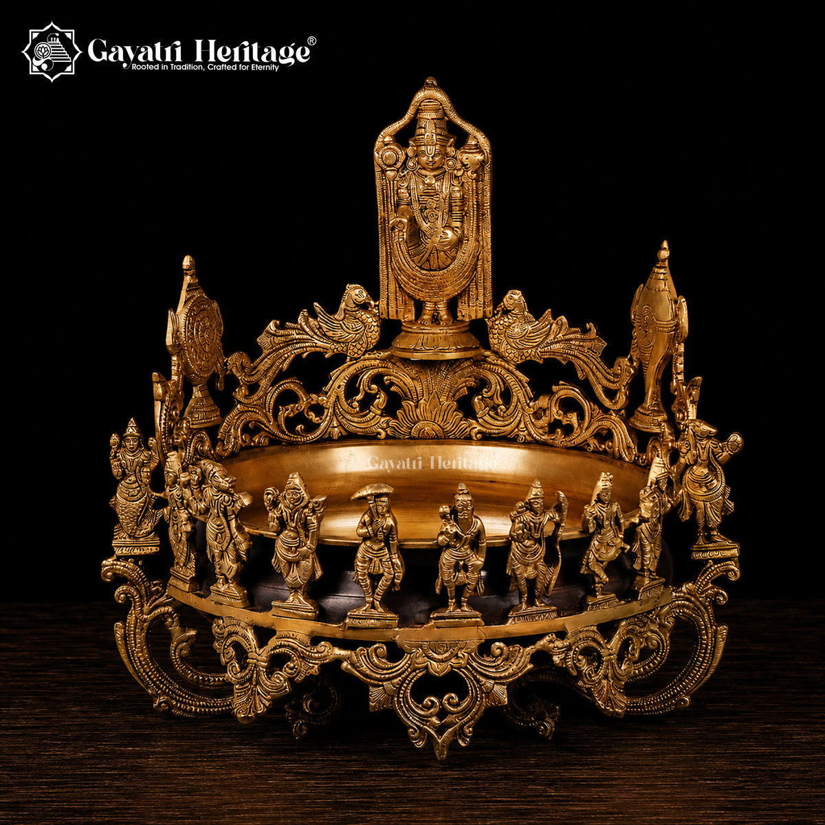 Brass Dasavtar Urli – Traditional Spiritual Decor | Gayatri Heritage