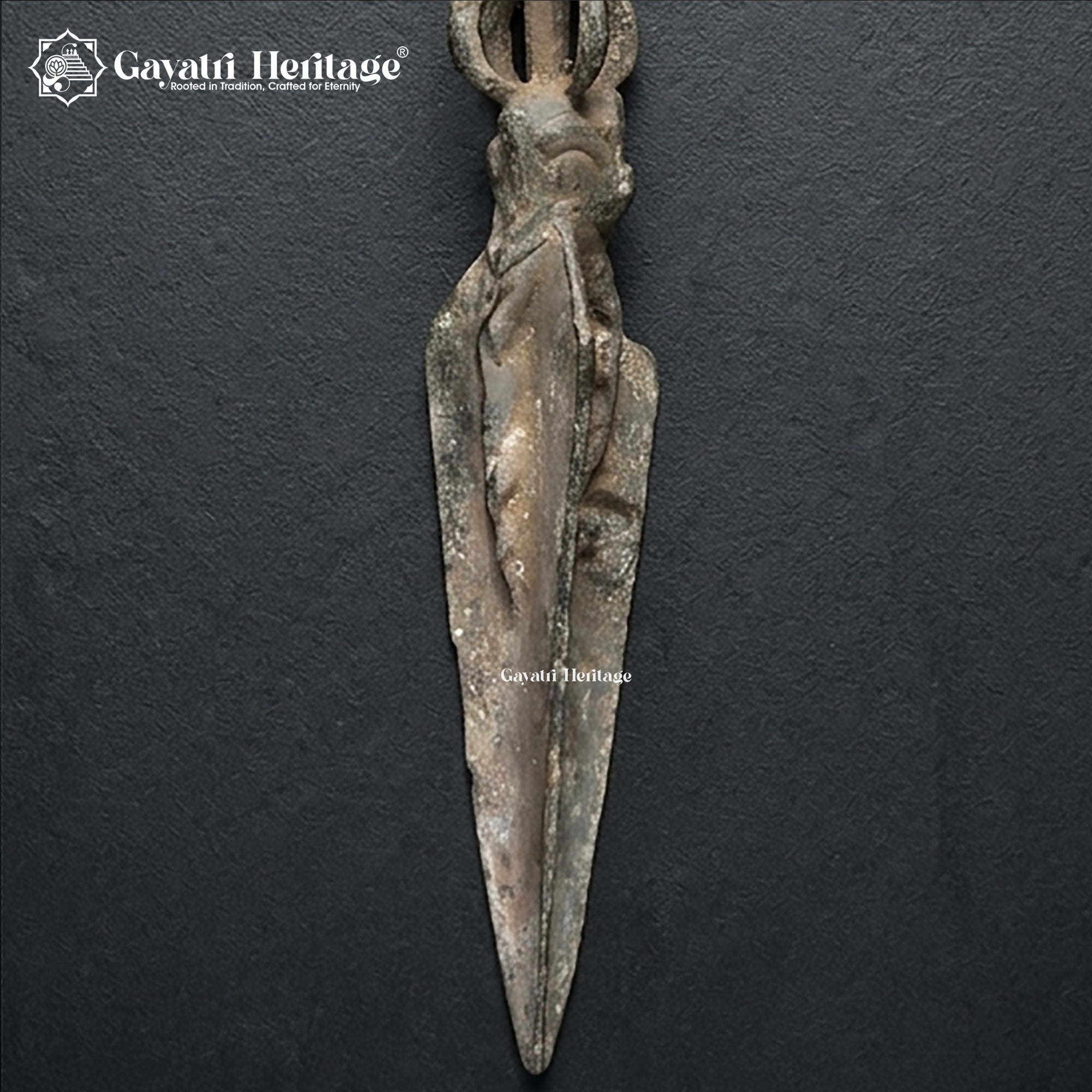 Antique Tibetan Phurba Ritual Dagger | 100+ Year Old Bronze | Wrathful Deity Face | Rare Ceremonial Collectible