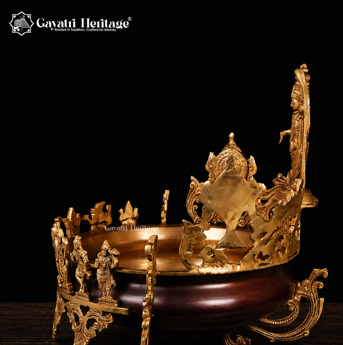 Brass Dasavtar Urli – Traditional Spiritual Decor | Gayatri Heritage