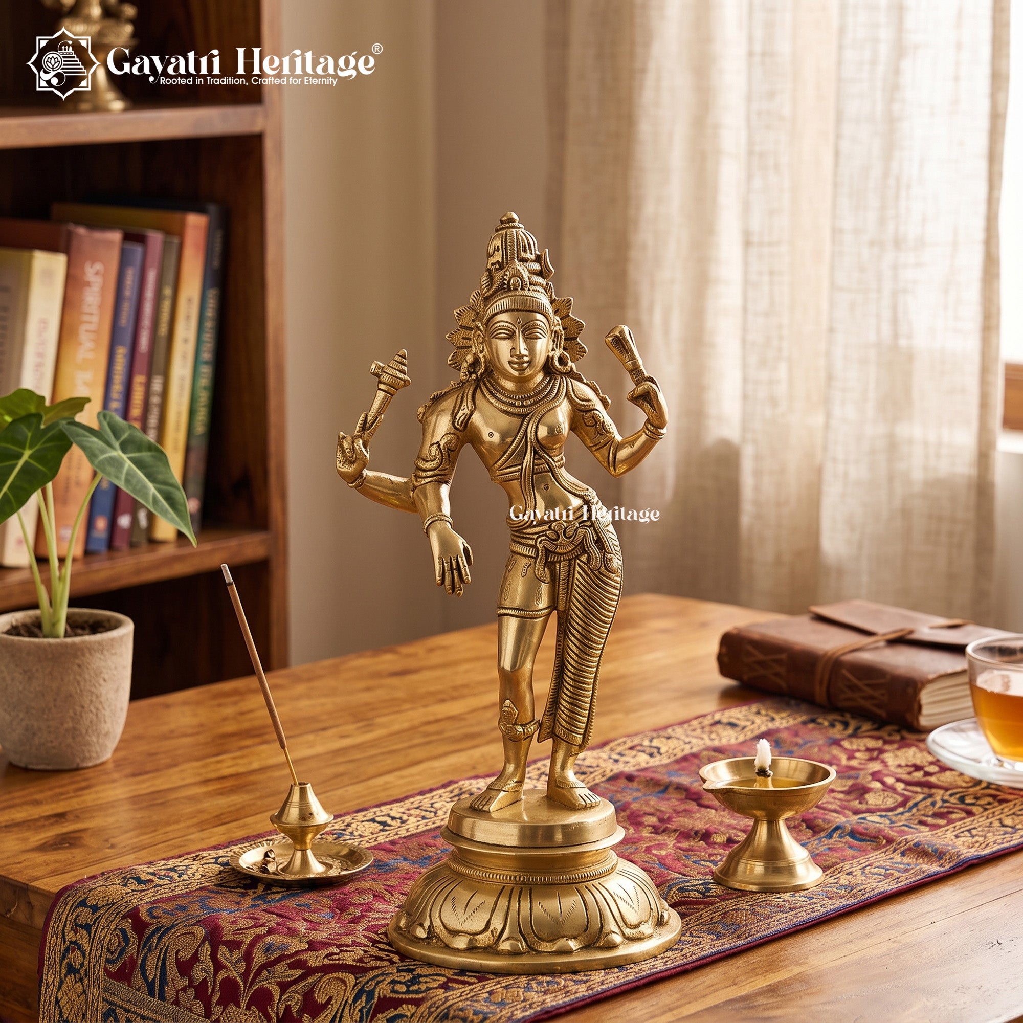 Brass Ardhnari – South Indian Style Divine Idol