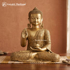 Brass Buddha Statue – Peace and Enlightenment | Gayatri Heritage