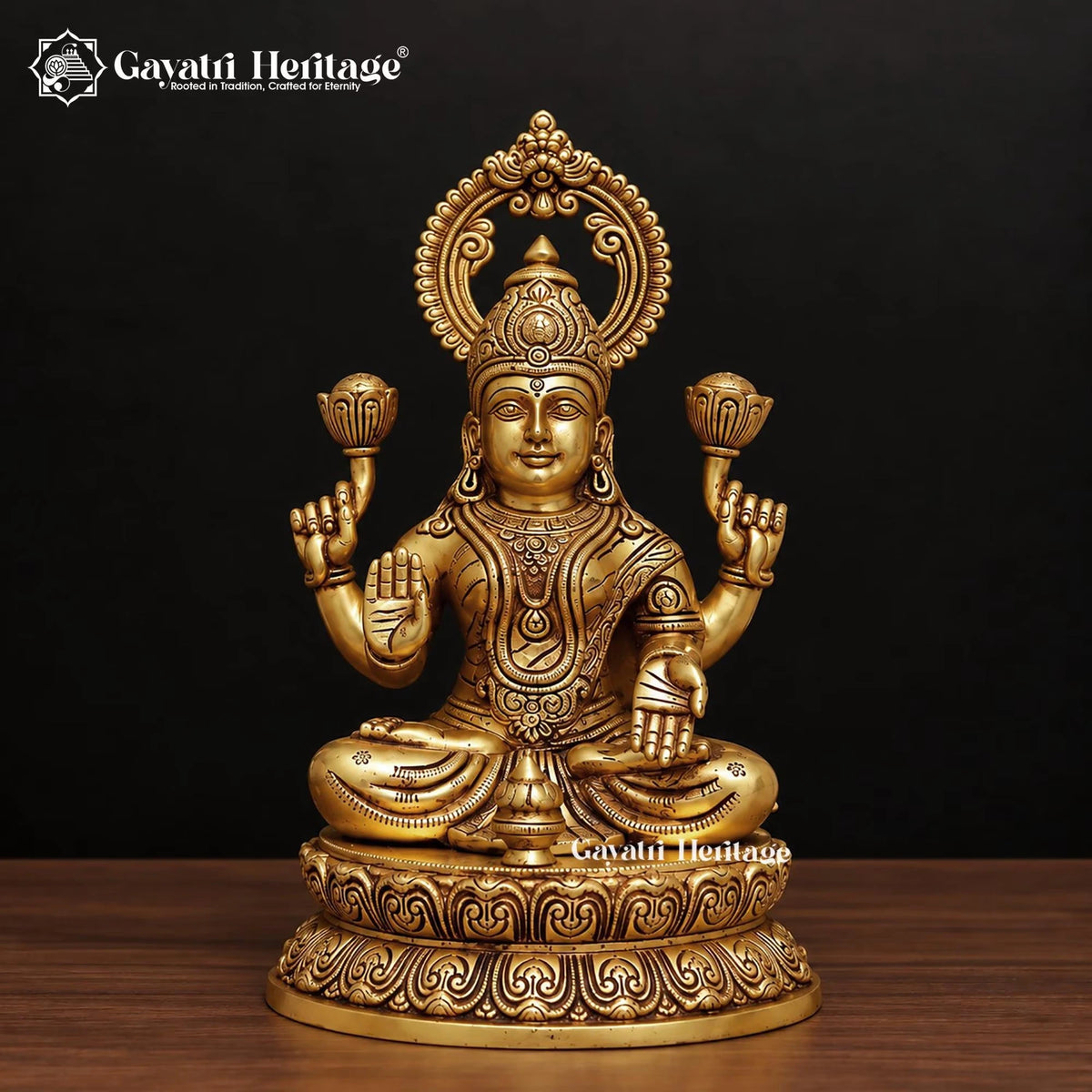 Brass Lakshmi Ganesh Idol Set – view 4 of 7