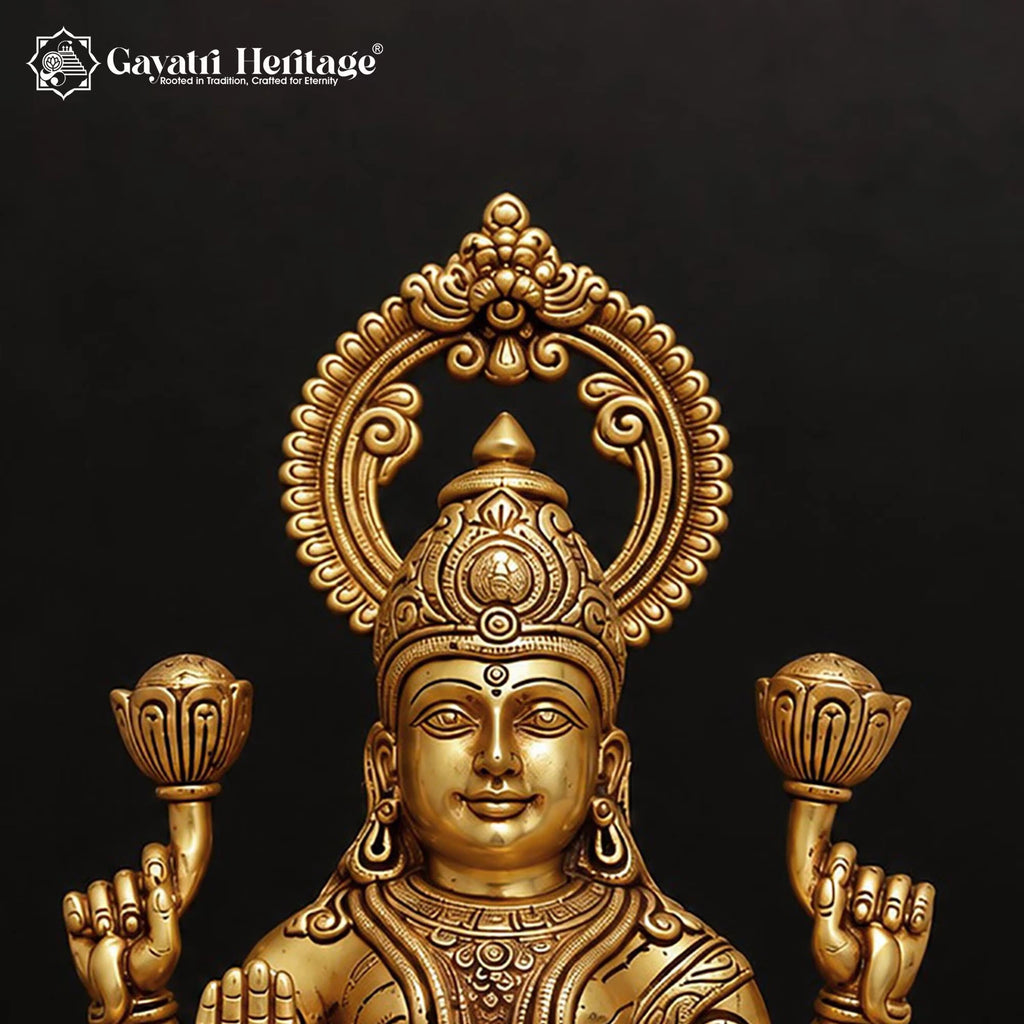 Brass Lakshmi Ganesh Idol Set – view 5 of 7