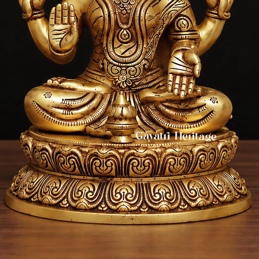 Brass Lakshmi Ganesh Idol Set – view 6 of 7
