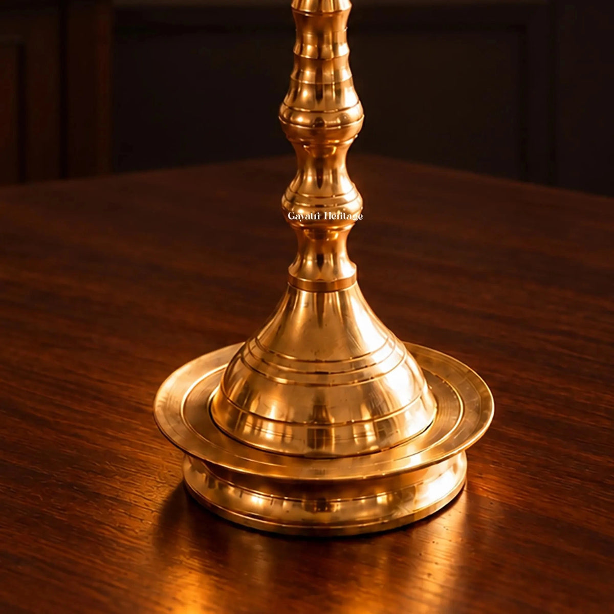 Traditional Brass Oil Diya Lamp, Handcrafted Indian Deepam, 4 Wick Pooja Lamp, Mandir Decor