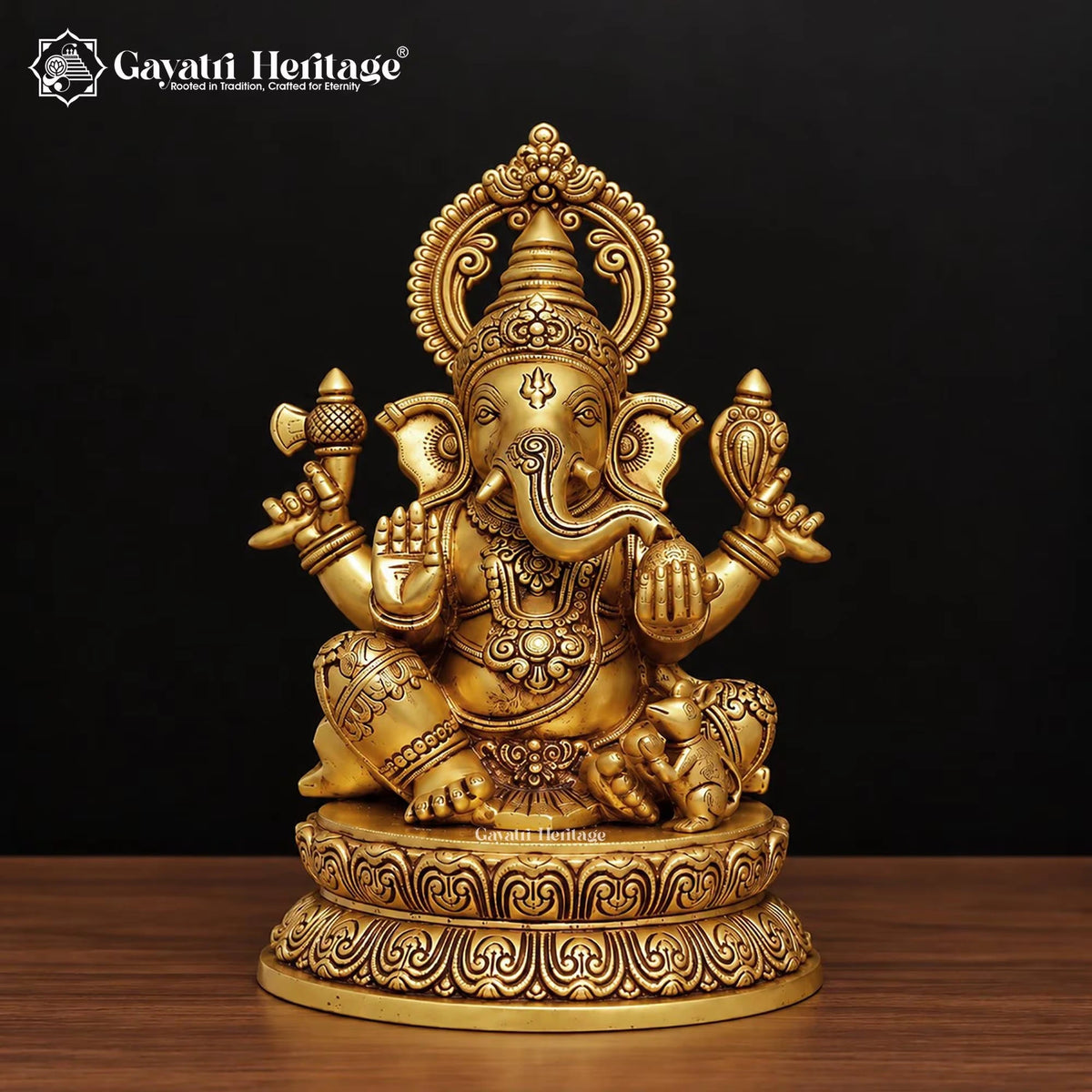 Brass Lakshmi Ganesh Idol Set – view 3 of 7