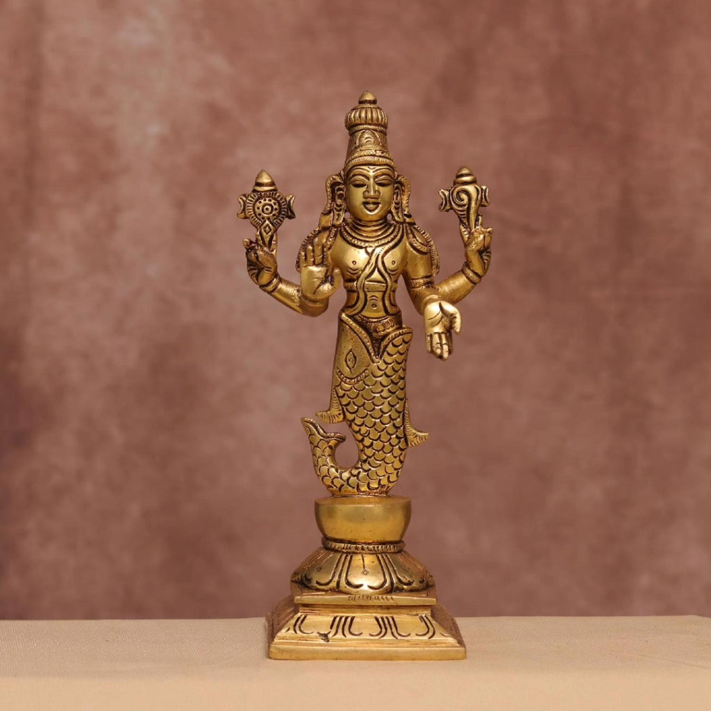 Brass Dashavataram Set – 6" Vishnu Avatars Idols | Gayatri Heritage