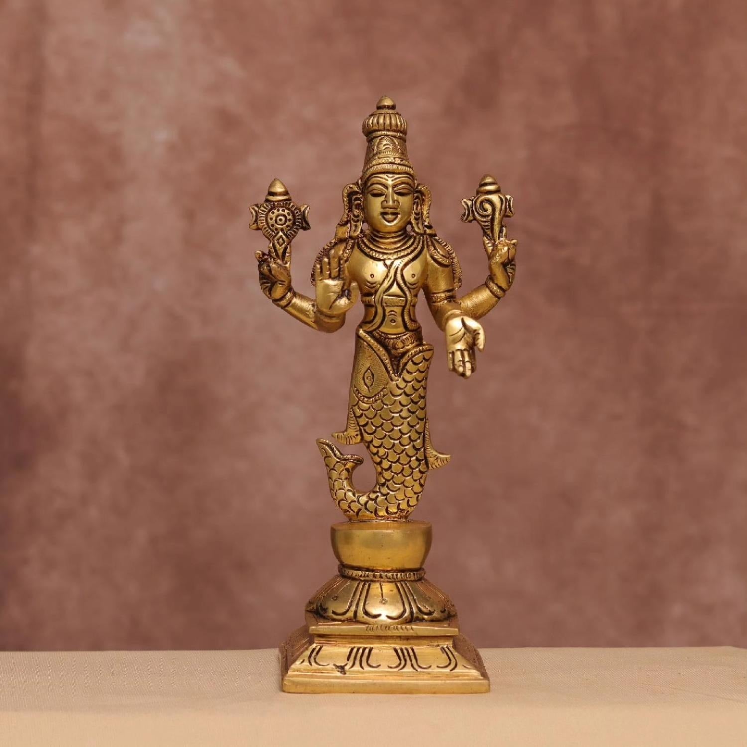 Brass Dashavataram Set – 6" Vishnu Avatars Idols | Gayatri Heritage
