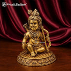 Brass Ram Lalla Idol | Baby Rama Statue with Bow & Arrow | Shri Ram Murti | Hindu Pooja & Home Temple Decor | Gift