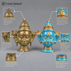 Brass Shiva Parvati Face Wall Decor Set – view 2 of 5