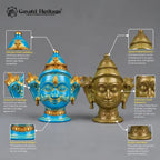 Vintage Style Shiva Parvati Mukha Statue Set – view 2 of 5