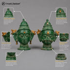 Brass Shiva Parvati Face Wall Decor Set – view 2 of 6