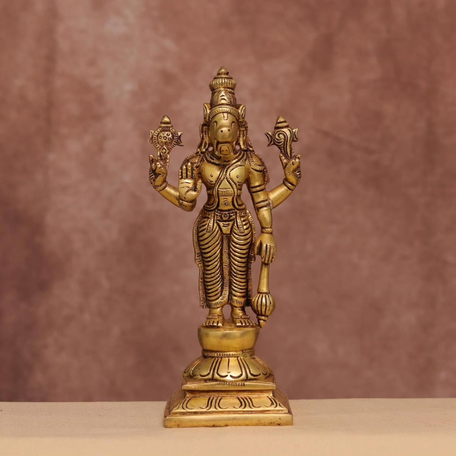 Brass Dashavataram Set – 6" Vishnu Avatars Idols | Gayatri Heritage