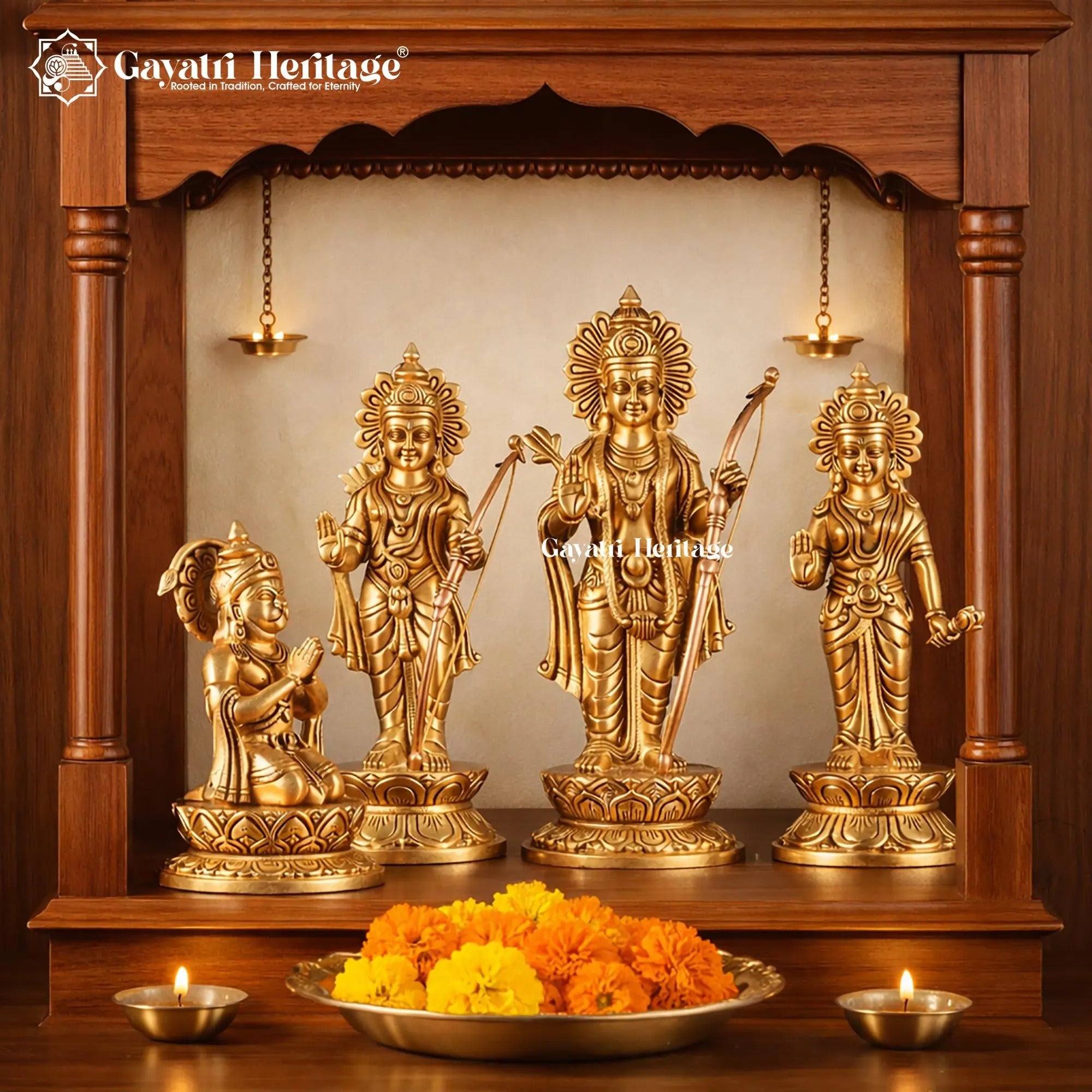 Ram Darbar Idol – Sacred Ram Parivar Decor | Gayatri Heritage