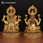 Brass Lakshmi Ganesh Idol Set – view 7 of 7