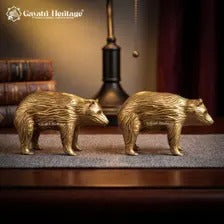 Bear Statue Set of 2 | Animal Figurines | Vintage Bear Sculpture | Home & Office Decor | Decorative Showpiece Gift