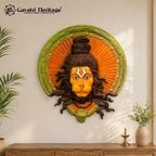 Brass Hanuman Wall Hanging – Multicolor Bajrangbali Face Sculpture | 26 Inch